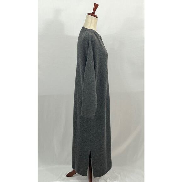 SISTER KATIE Sz S Small Baby Alpaca Merino Wool Sweater Dress Gray Midi Felicity - Picture 4 of 8